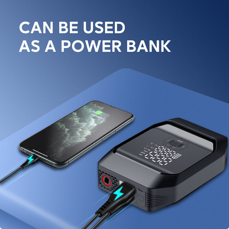 KF03 2-in-1 High-Power 8000mAh Emergency Jump Starter with Inflator Pump, Power Bank Function KF03 2-in-1 High-Power 8000mAh Emergency Jump Starter with Inflator Pump, Power Bank Function